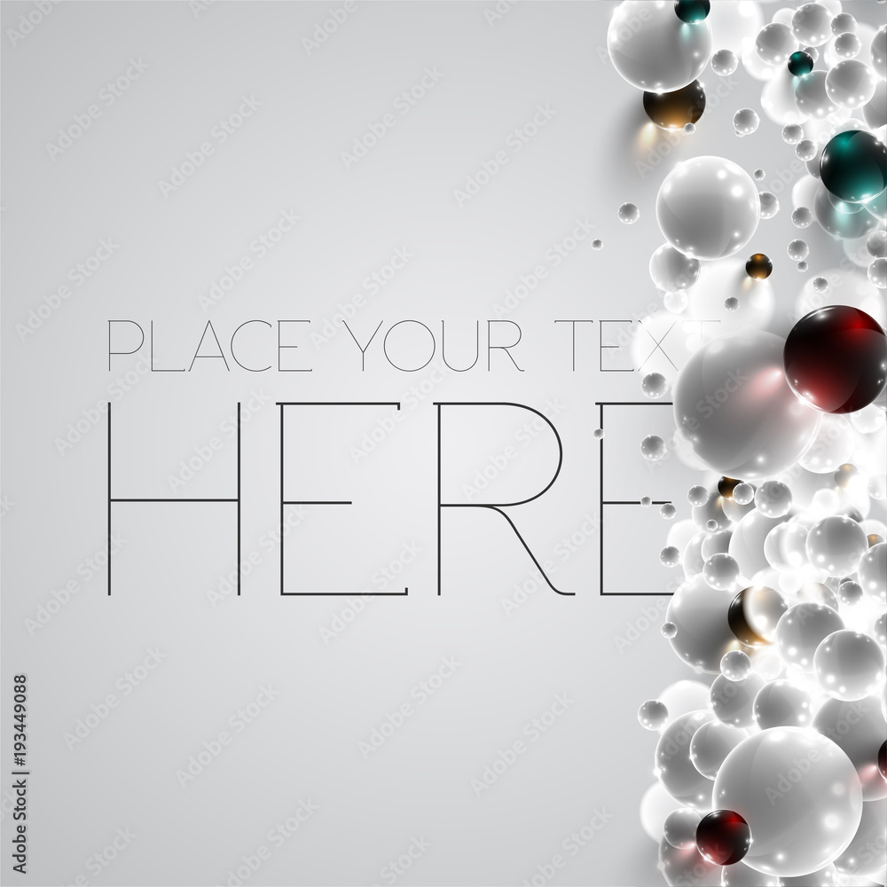 Obraz premium Colorful and white bubbles background, vector.