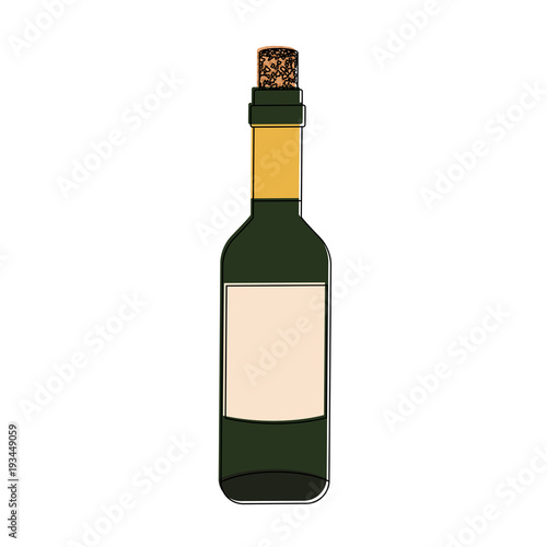Wine bottle isolated icon vector illustration graphic design
