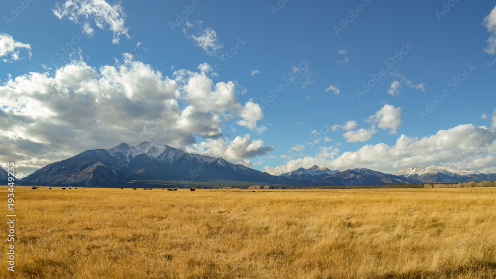 Fototapeta premium Fields Mountains