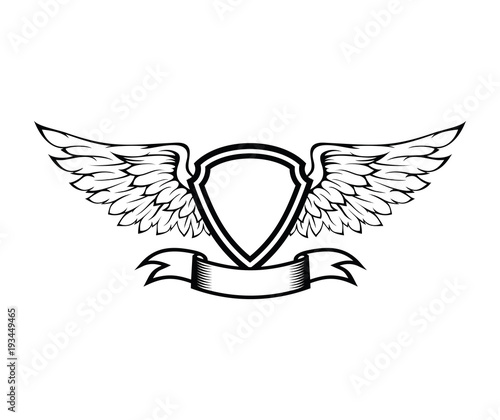 Shield Design With Ribbon