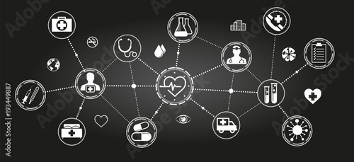 Healthcare modern flat interface vector