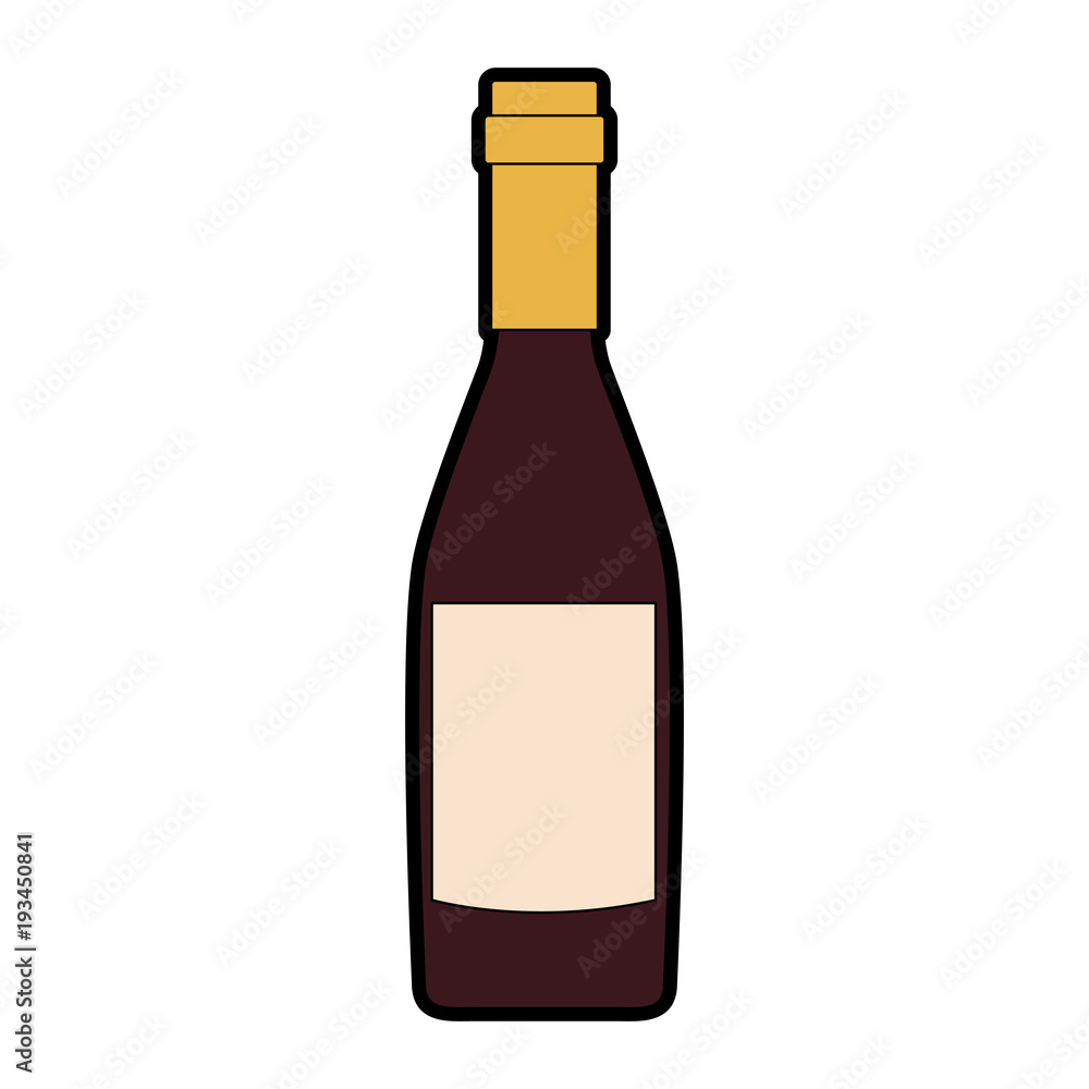 Wine bottle isolated icon vector illustration graphic design
