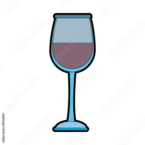 Wine glass cup icon vector illustration graphic design