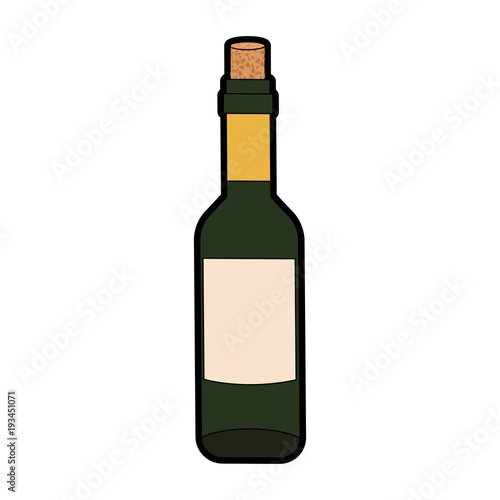 Wine bottle isolated icon vector illustration graphic design