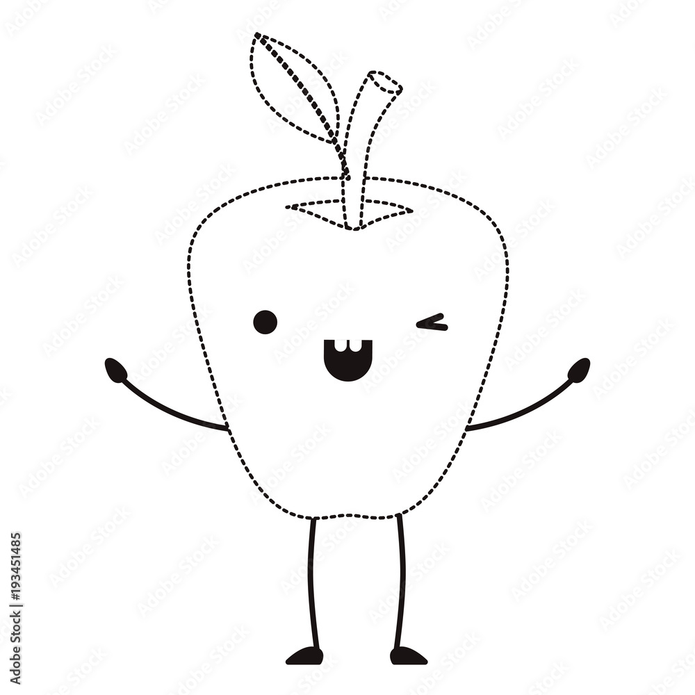 apple comic character fresh fruit icon vector illustration design apple comic character fresh fruit icon vector illustration design