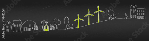 ville écologique et nature illustration