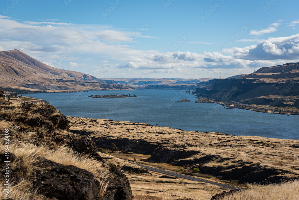 Eastern columbia river gorge landscape