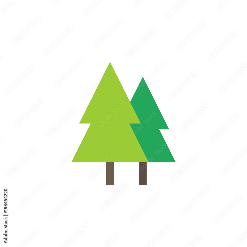 Fototapeta premium Camping & adventure icons - pine forest