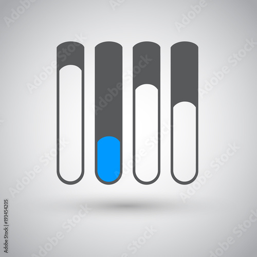 Vector statusbars  flat design.