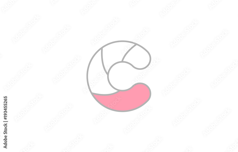 grey pink alphabet letter c company logo design grey pink alphabet letter c company logo design