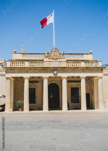 Government palace at St George Square in Valletta , Malta