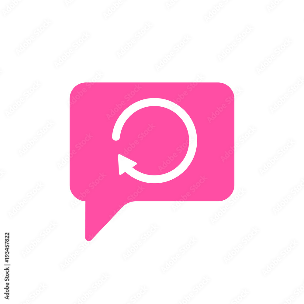 Bubble chat messsage refresh reload sync icon Bubble chat messsage refresh reload sync icon