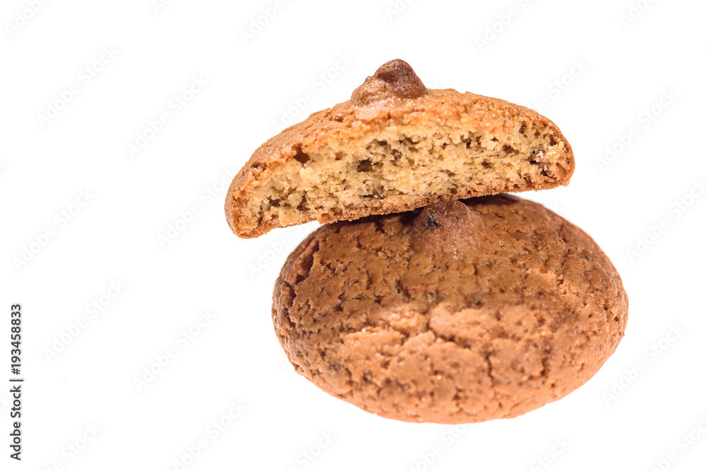 oatmeal cookies isolated on white background oatmeal cookies isolated on white background