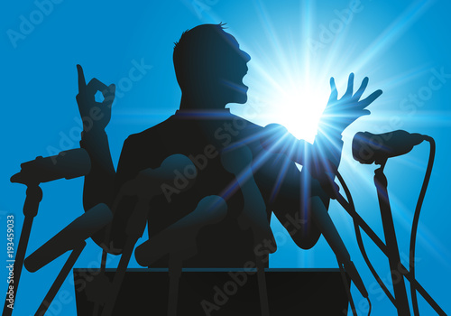 discours - micro - leadership - tribun - politicien - politique - meeting - conférence - élection