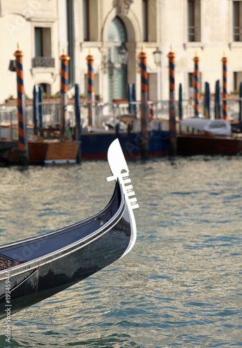 GONDOLA in Venice in Northern Italy saling in Grand Canal photo