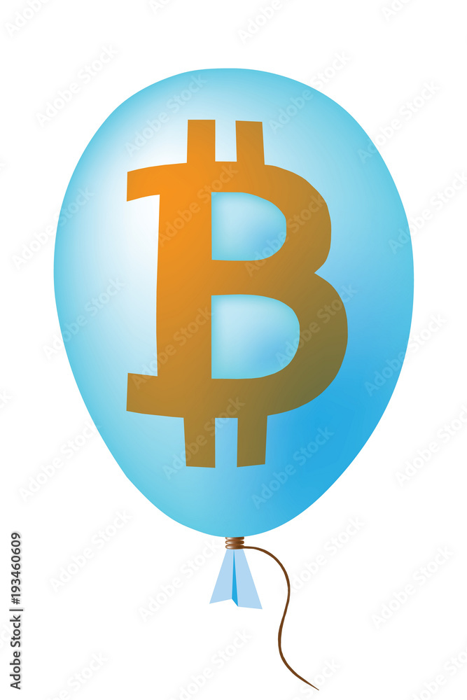 Air ball with symbol Bitcoin.Vector / vector illustration with symbol bitcoin on air ball Air ball with symbol Bitcoin.Vector / vector illustration with symbol bitcoin on air ball