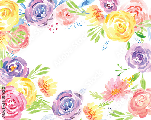 Spring Flower Watercolor Clip Art