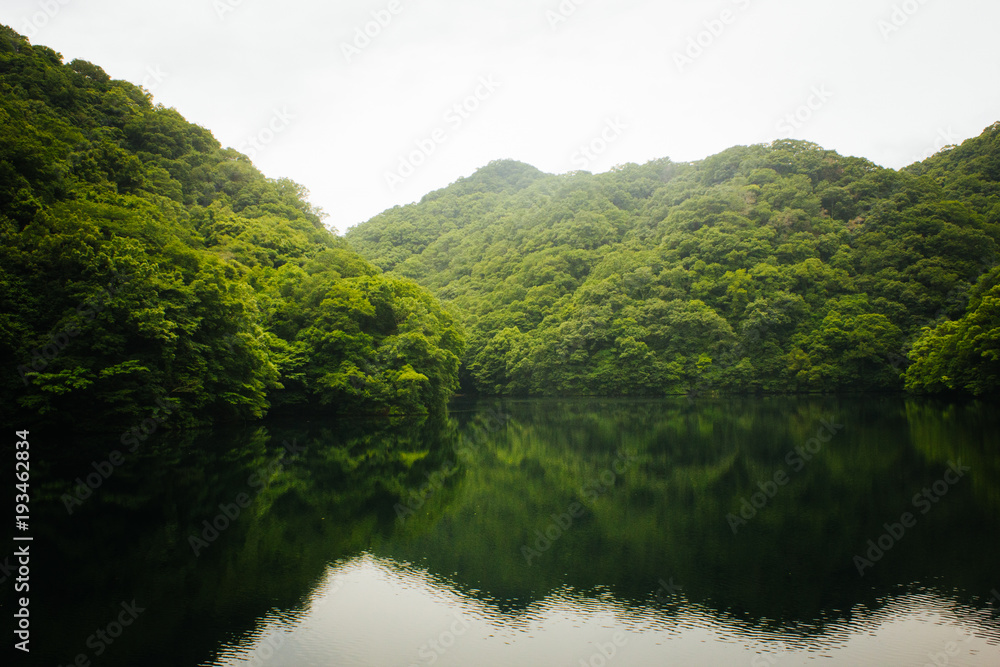 Mountain Lake Landscape in Kobe, Japan
