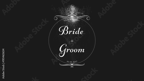 Circle Flourish Wedding Title
