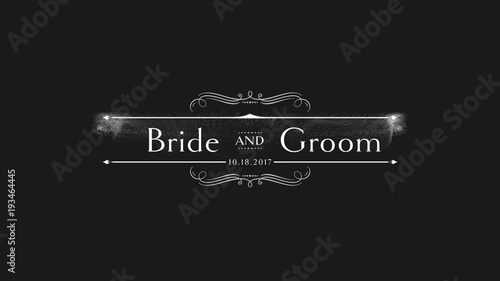Bride & Groom Flourish Title
