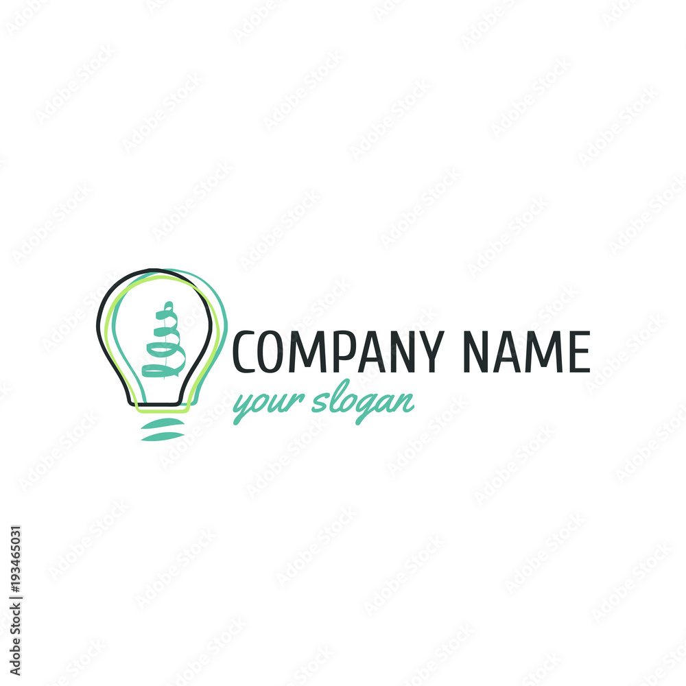 Simple lamp logo design for ecological company. Simple lamp logo design for ecological company.