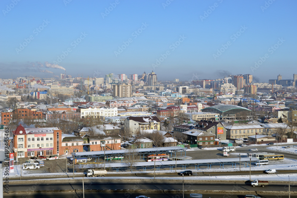 Город Барнаул. Вид с Нагорного парка