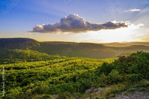 Sunset at the hillside