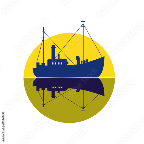 Fishing vessel icon