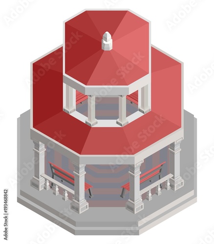alcove old isometric with columns