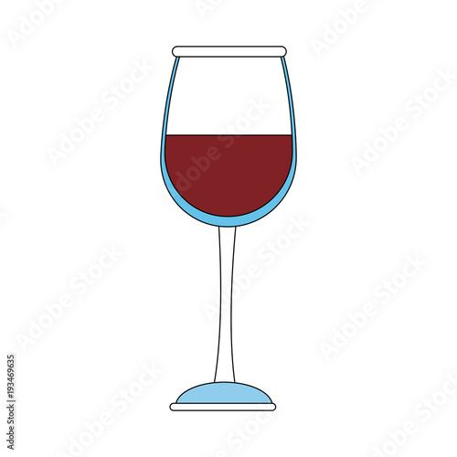 Wine glass cup icon vector illustration graphic design