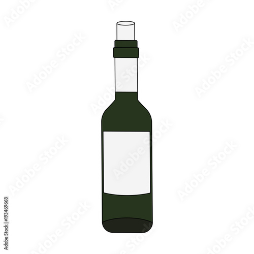 Wine bottle open icon vector illustration graphic design