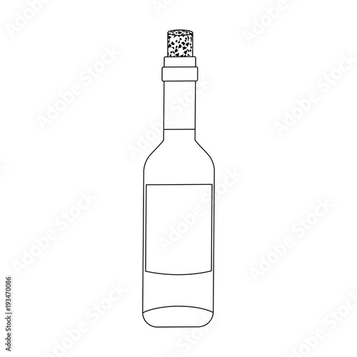 Wine bottle open icon vector illustration graphic design