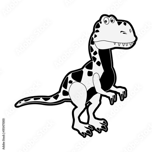 Trex dinosuar cartoon icon vector illustration graphic design