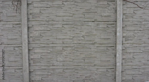 Stone fence. The masonry of...