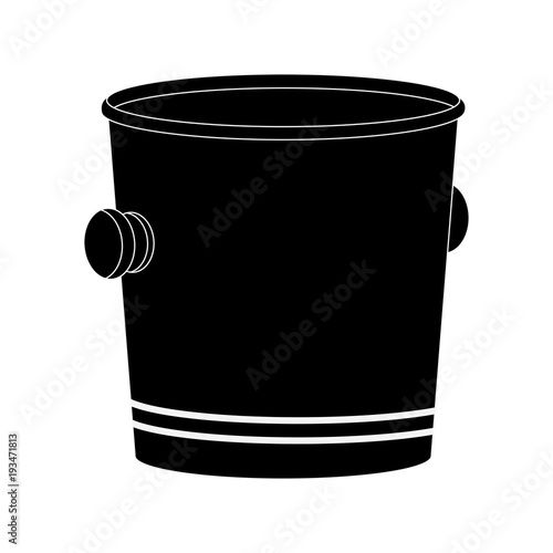 Empty ice bucket icon vector illustration graphic design