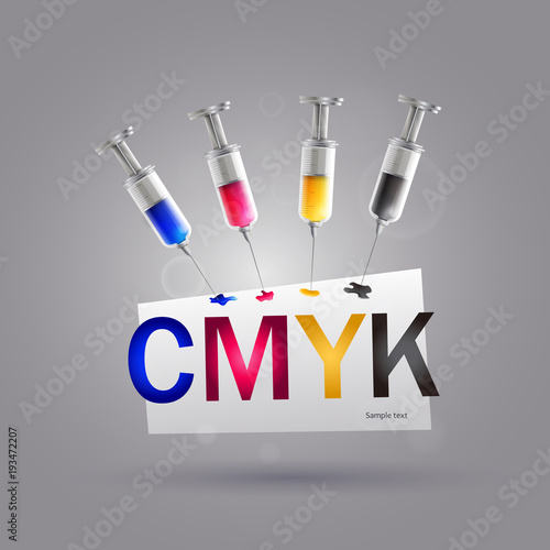 Logo syringe cmyk printer