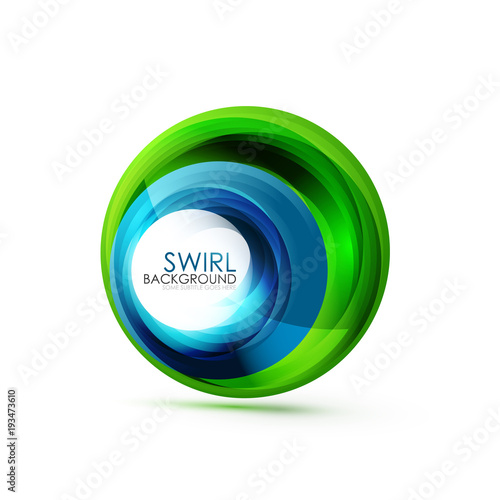 Abstract swirl banner, circle vector abstract background with copy space