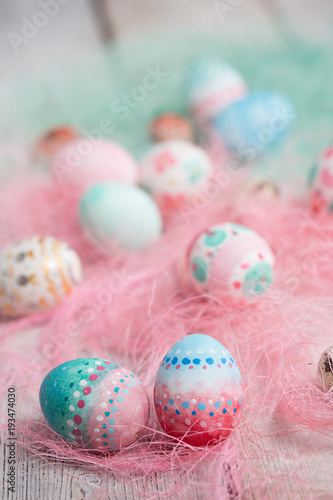 Easter background, Easter eggs.