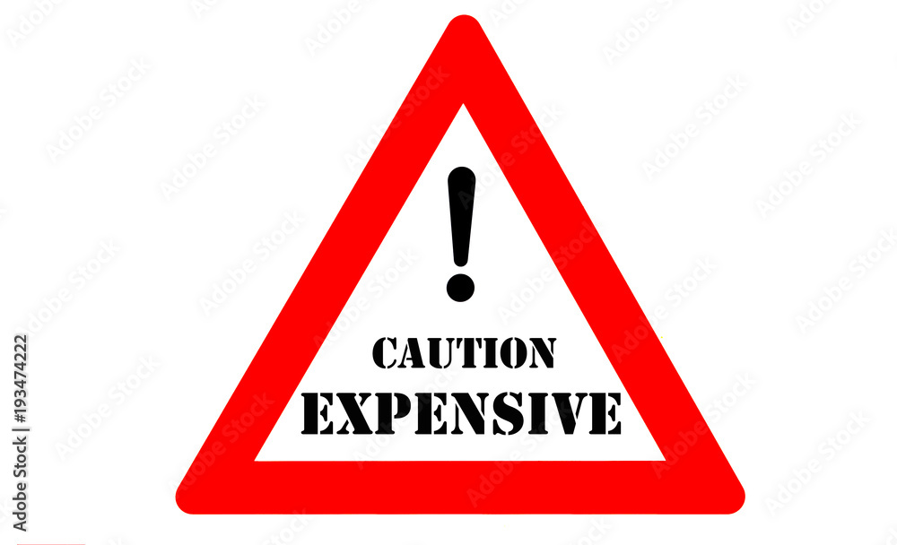 Expensive warning triangle Expensive warning triangle