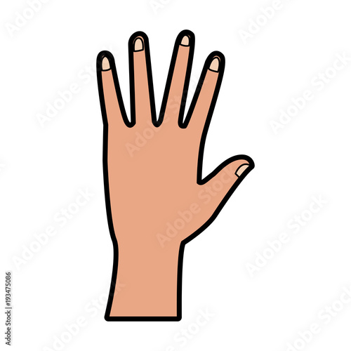 Hand up isolated vector illustration graphic design