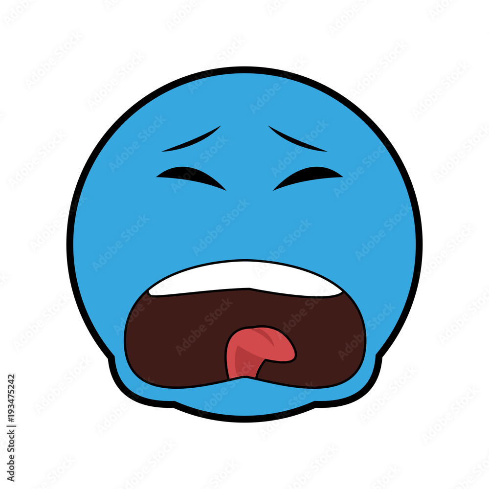 Emoji sad cartoon vector illustration graphic design Emoji sad cartoon vector illustration graphic design