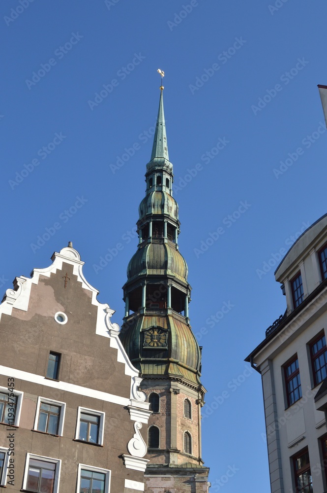 Obraz premium Church tower in Riga