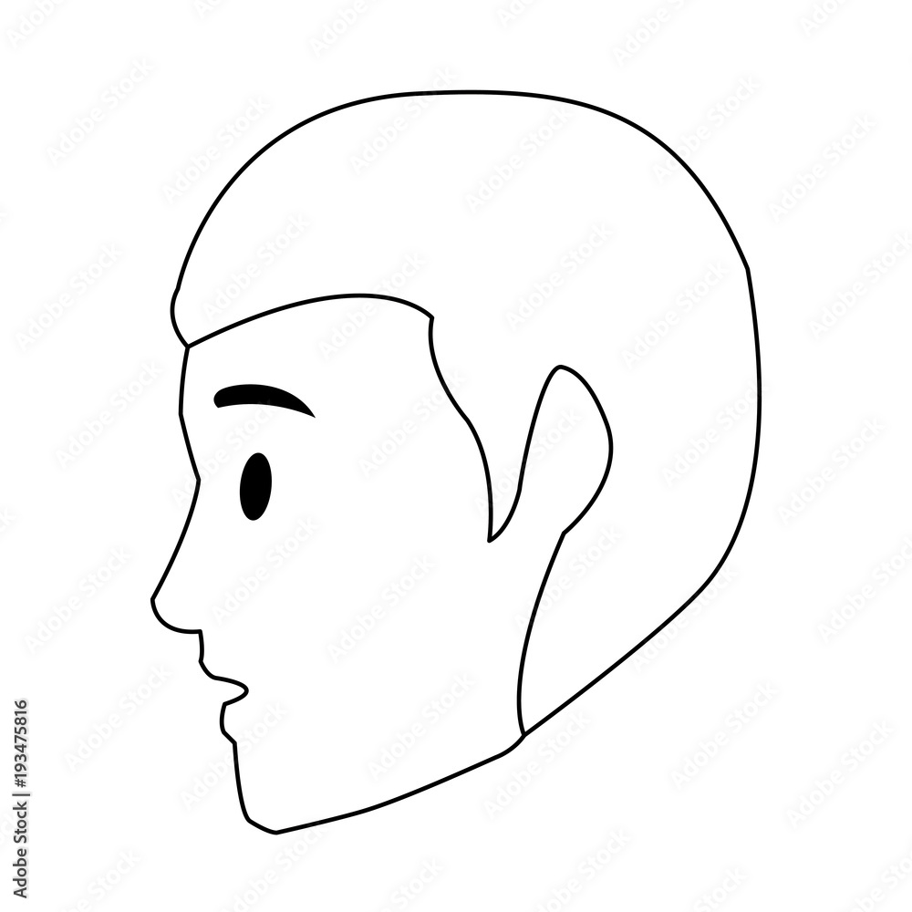 Man head cartoon vector illustration graphic design Man head cartoon vector illustration graphic design