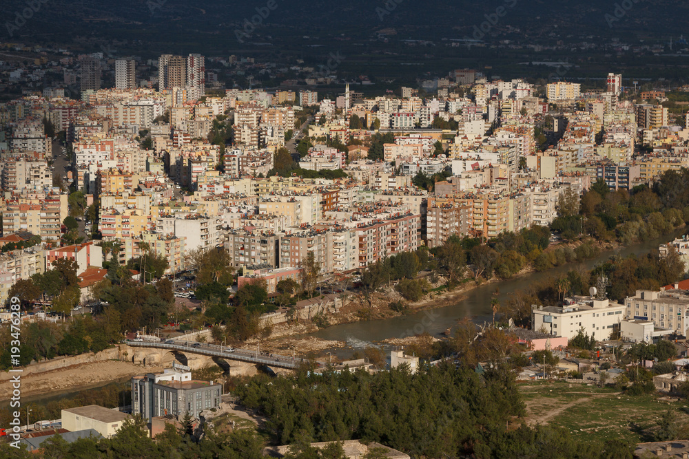 A view to the modern part of Silifke city, Turkey