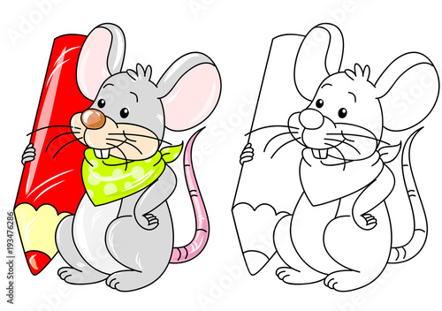 Mouse cartoon vector
