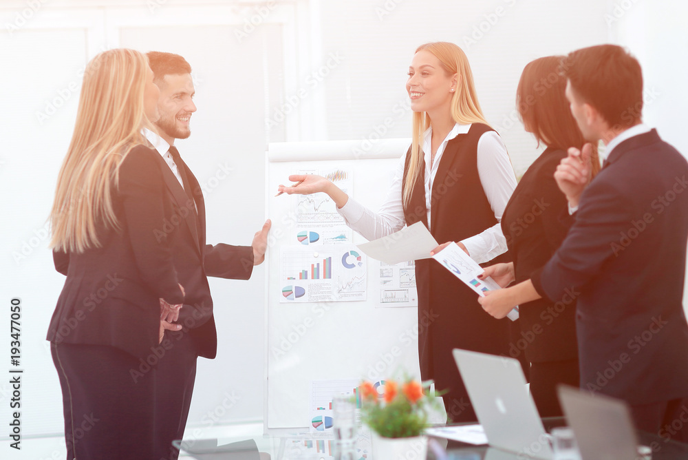 Fototapeta premium Business people at presentation in office