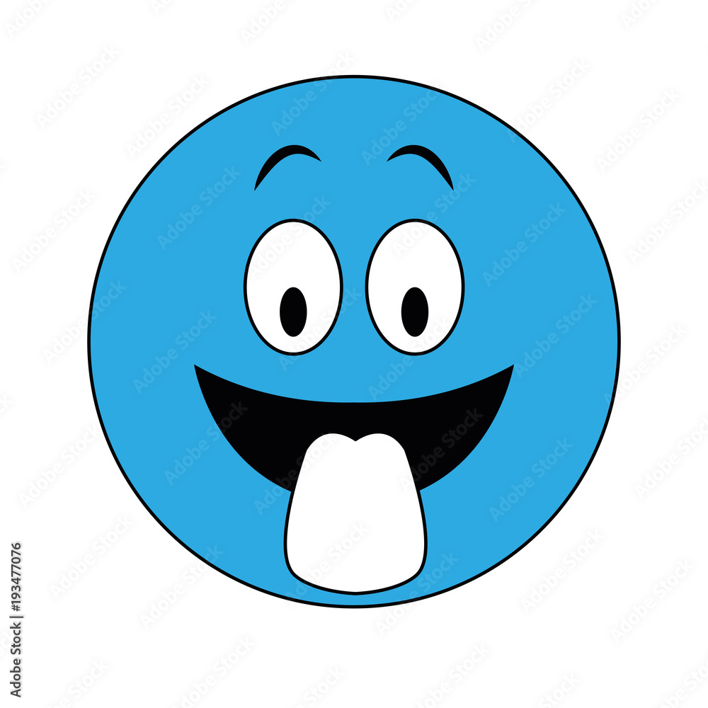 Fototapeta premium Emoji with tongue out vector illustration graphic design