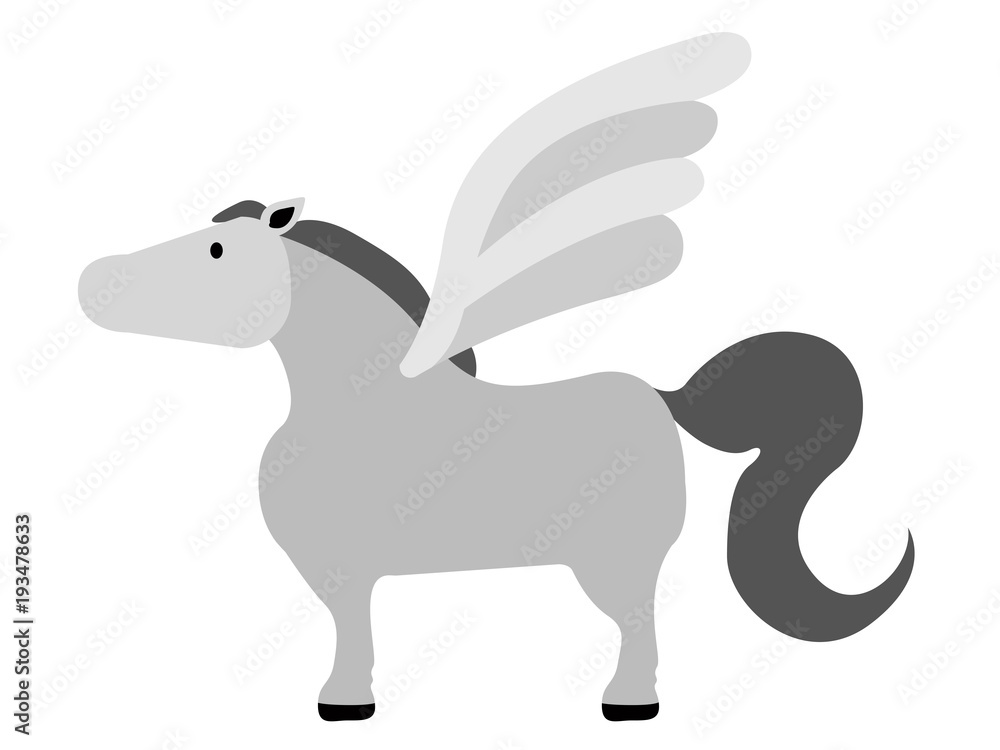 Fototapeta premium Cute pegasus icon