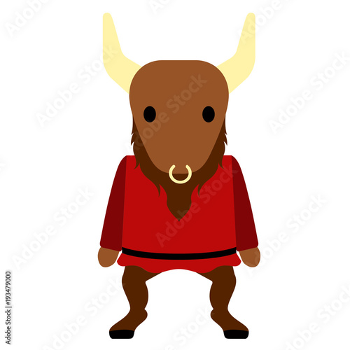 Cute minotaur icon