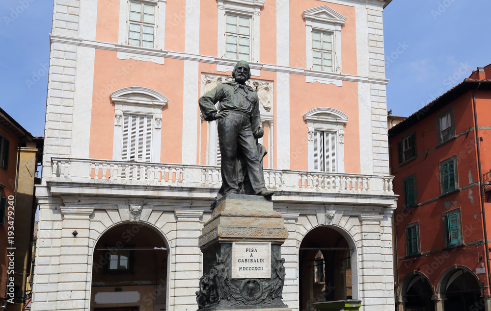 Statue of Garibaldi in Pisa, Italy